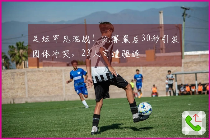 足坛罕见混战！比赛最后30秒引发团体冲突，23人同遭驱逐
